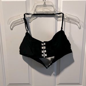 Bikini top, black - size L